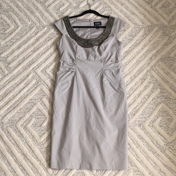 Adriana Papell gray cocktail dress- never worn - Picture 1 of 6